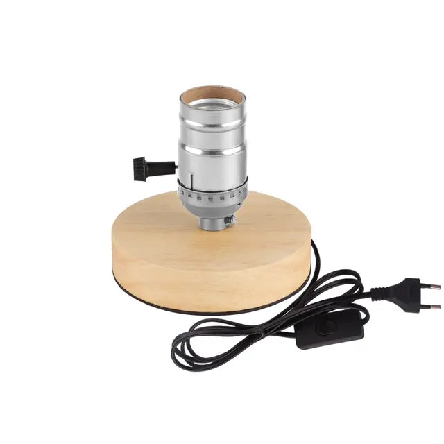 Floroux - Lampe de décoration en bois rétro