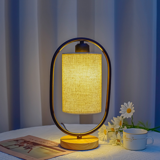 Élégance Intemporelle - Lampe LED en Bois Vintage avec Fonction Dimmable