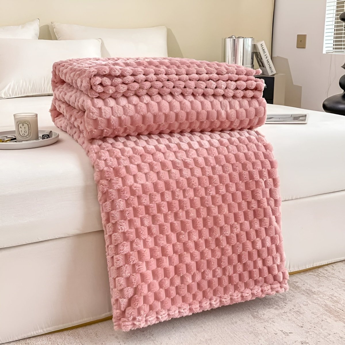 Floroux Couverture en Fleece Douce et Chaude | Parfait pour les Jours Froids | Couverture de Câlins pour la Maison