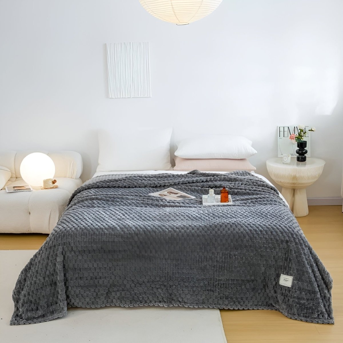 Floroux Couverture en Fleece Douce et Chaude | Parfait pour les Jours Froids | Couverture de Câlins pour la Maison