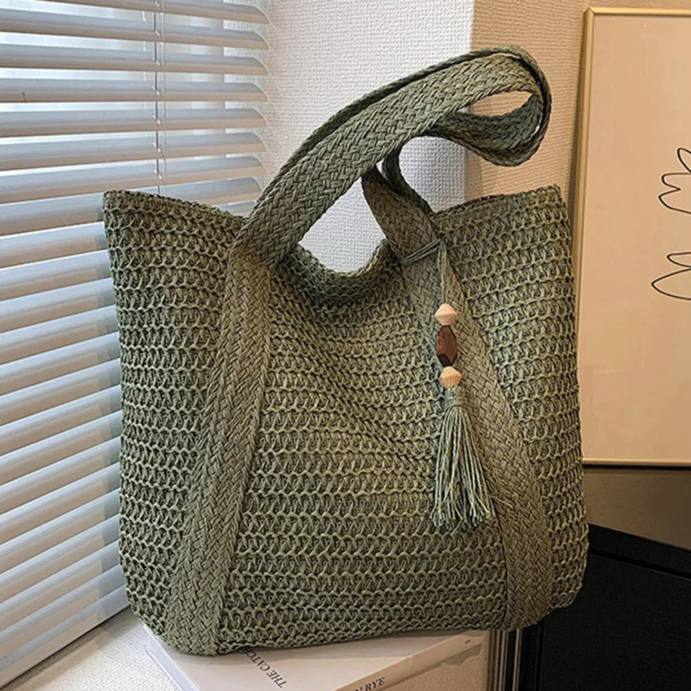 EcoChic Sac à main - Sac en osier élégant
