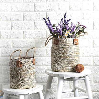 Structured storage bins Floroux with handles | Natural and elegant | Different sizes