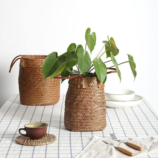 Structured storage bins Floroux with handles | Natural and elegant | Different sizes