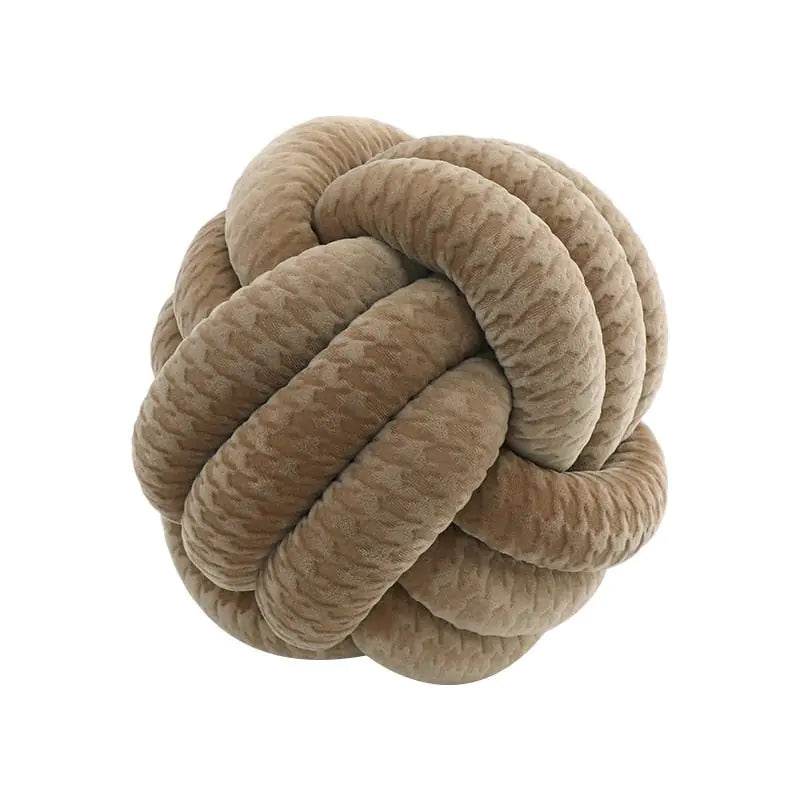 Coussin de lancer en balles nouées décoratives PlushKnot