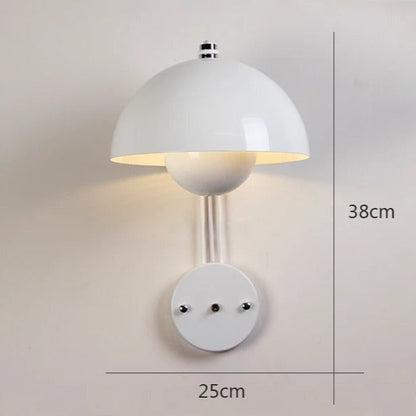 Floroux - Charmante lampe murale champignon pour un éclat confortable et élégant