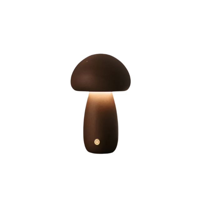 Floroux Lampe de table en bois champignon