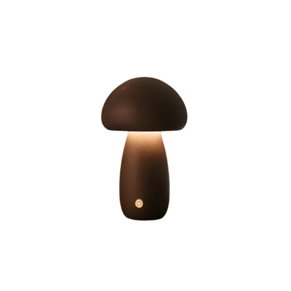 Floroux Lampe de table en bois champignon