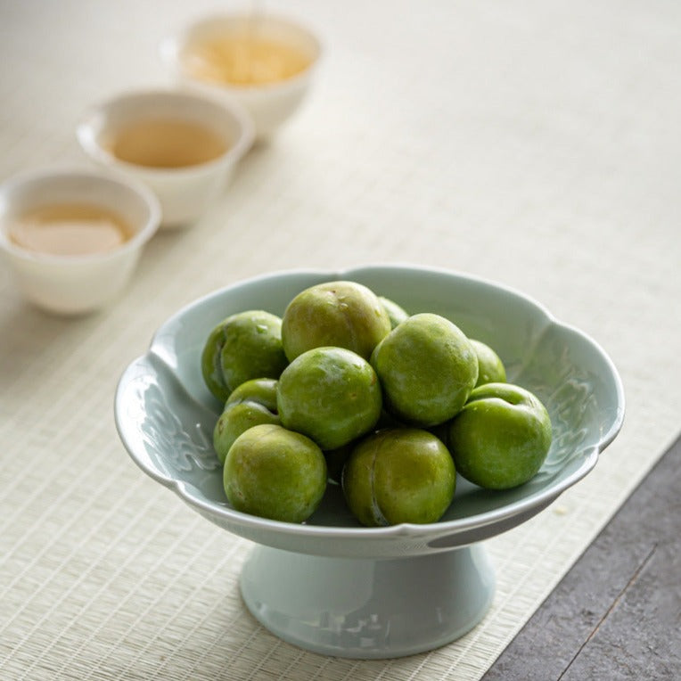 Assiette de fruits en céramique élégante avec motif en relief Li Ziqi
