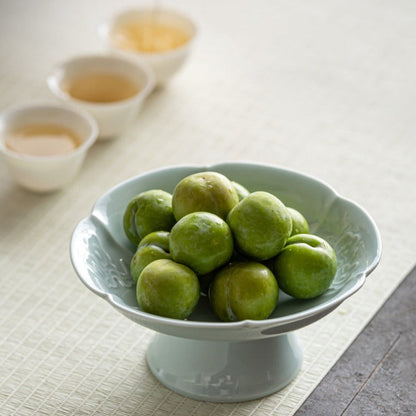Assiette de fruits en céramique élégante avec motif en relief Li Ziqi