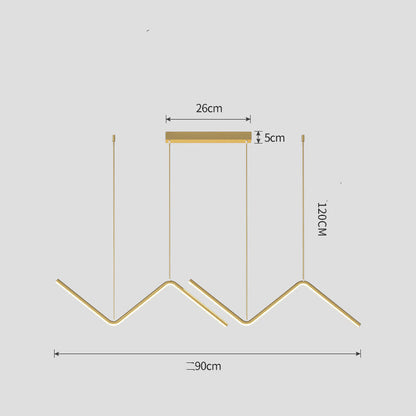 Floroux - Lustre impressionnant à rayures pour votre maison