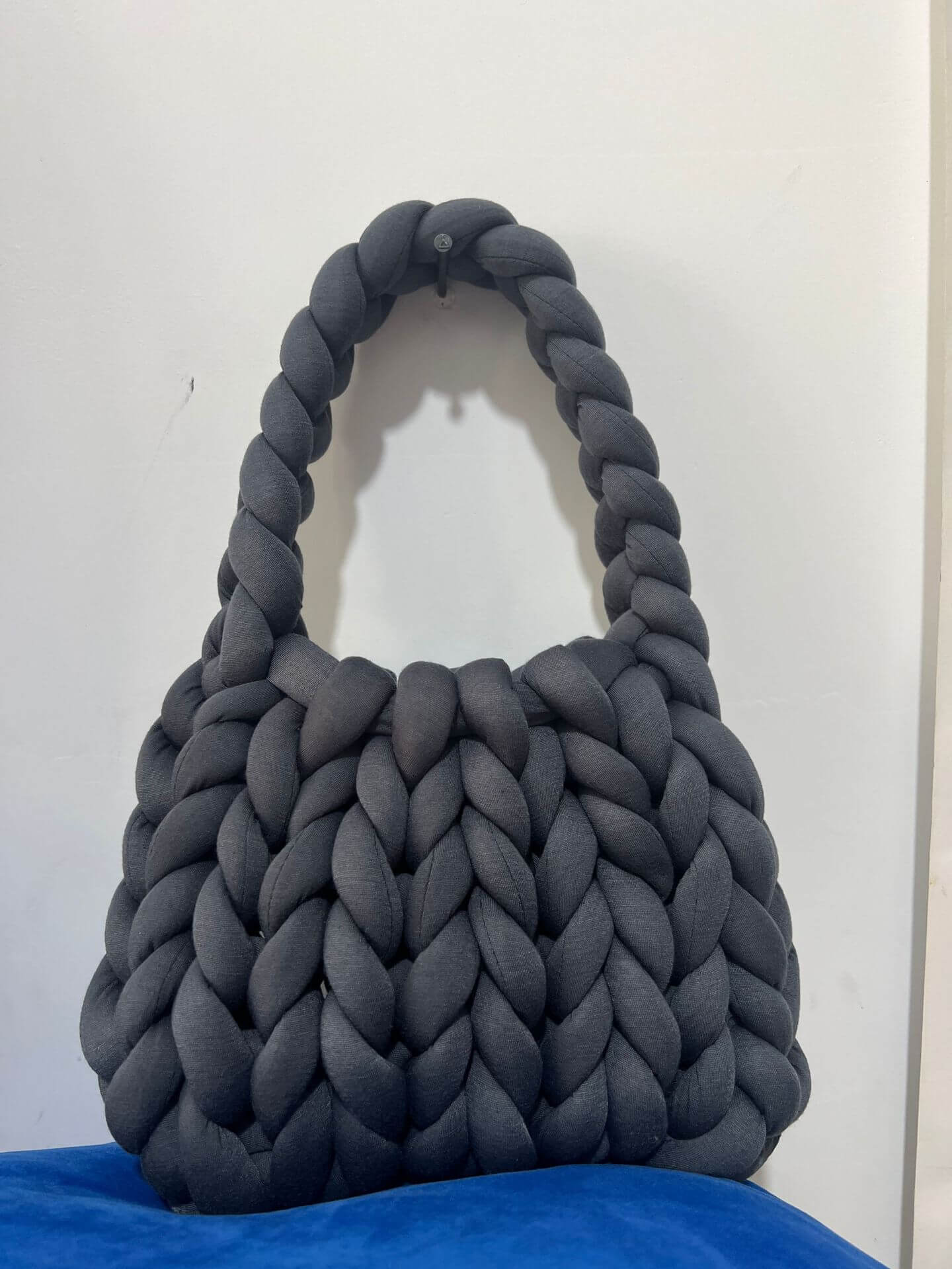 Diy Sac à Main Épais, Sac à Main Tissé en Coton Épais, Sac Seau en Laine Brute Tricotée à la Main