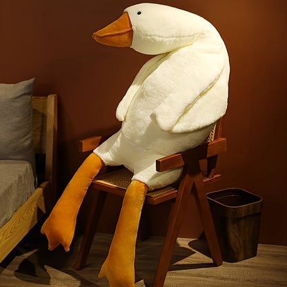 Peluche Douce Canard Blanc - Grande Peluche Cygne Oie, Tapis en Peluche Fluffy pour la Chambre des Enfants et la Décoration Intérieure