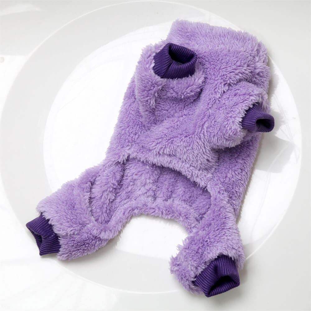 Combinaison douillette pour chien en peluche – Confort ultime pour les promenades hivernales