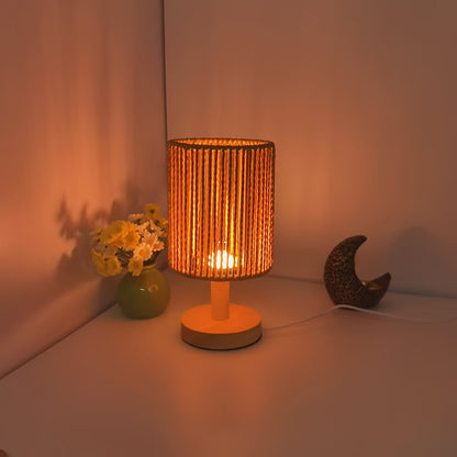 BarrelGlow Lampe - Design en Bois avec Rayures