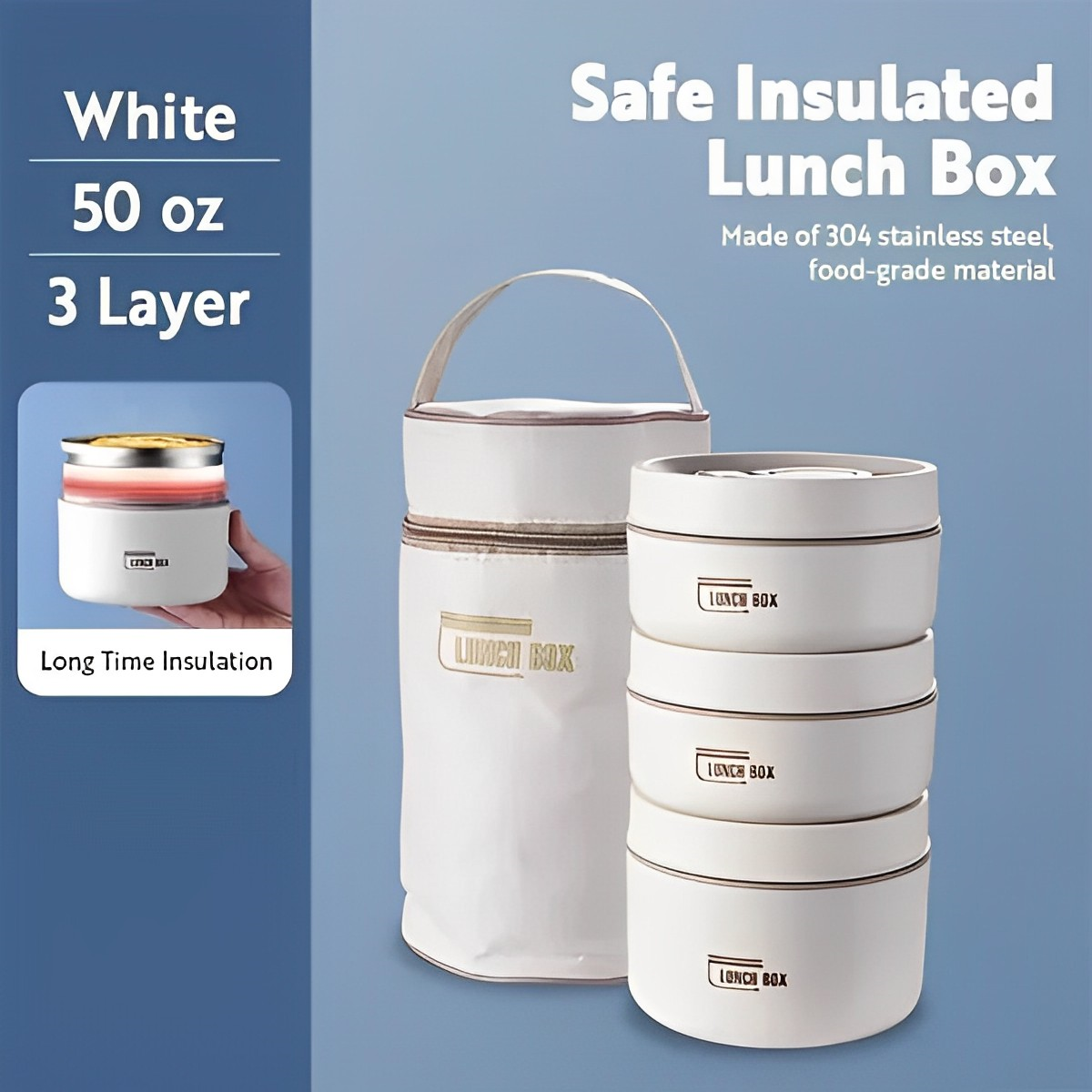 CuisineChic - Lunchbox thermique isotherme pour repas frais et sains
