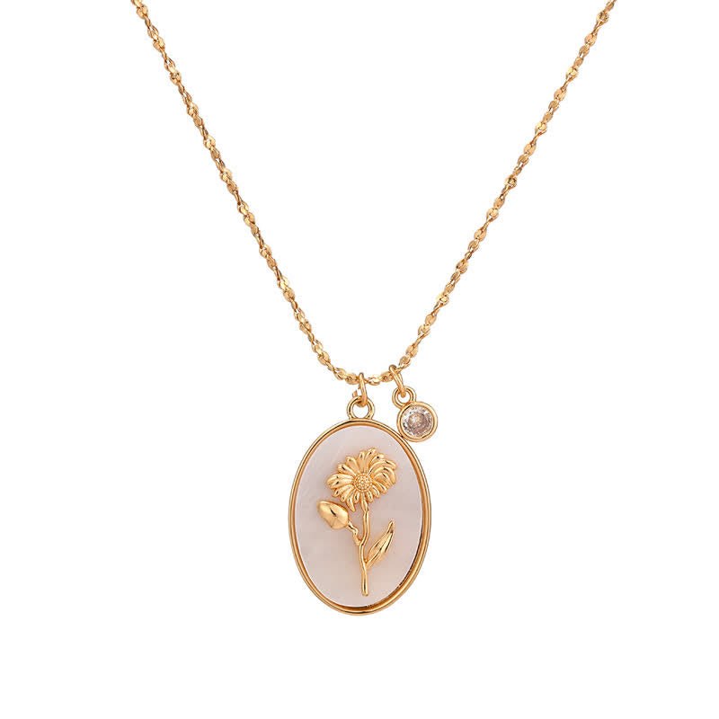 Aurora Pierre de Naissance et Fleurs de Naissance Collier – Un Bijou Personnel pour Mes Chers Gens