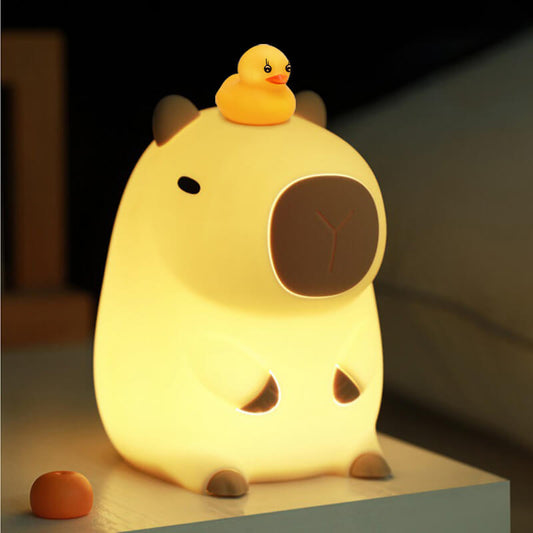 Capybara avec canard Squeeze veilleuse pour cadeau lampe Capybara LED rechargeable USB 1200mAh