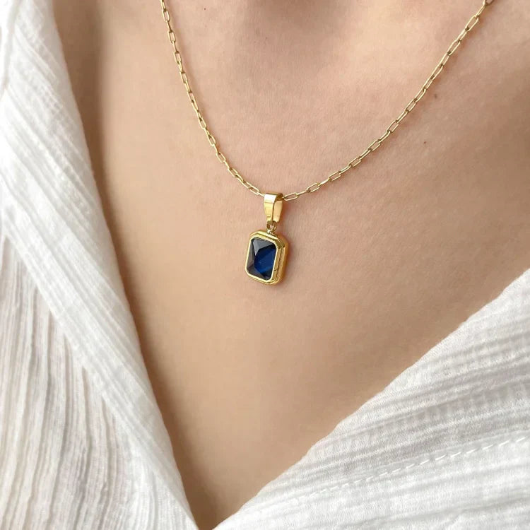 Celeste Vintage Pierre Précieuse Collier