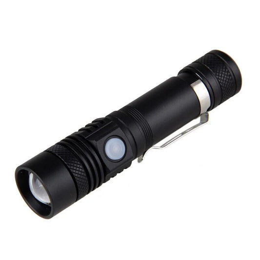 Floroux - Super lumineux 90000LM lampe de poche tactique zoomable avec batterie rechargeable