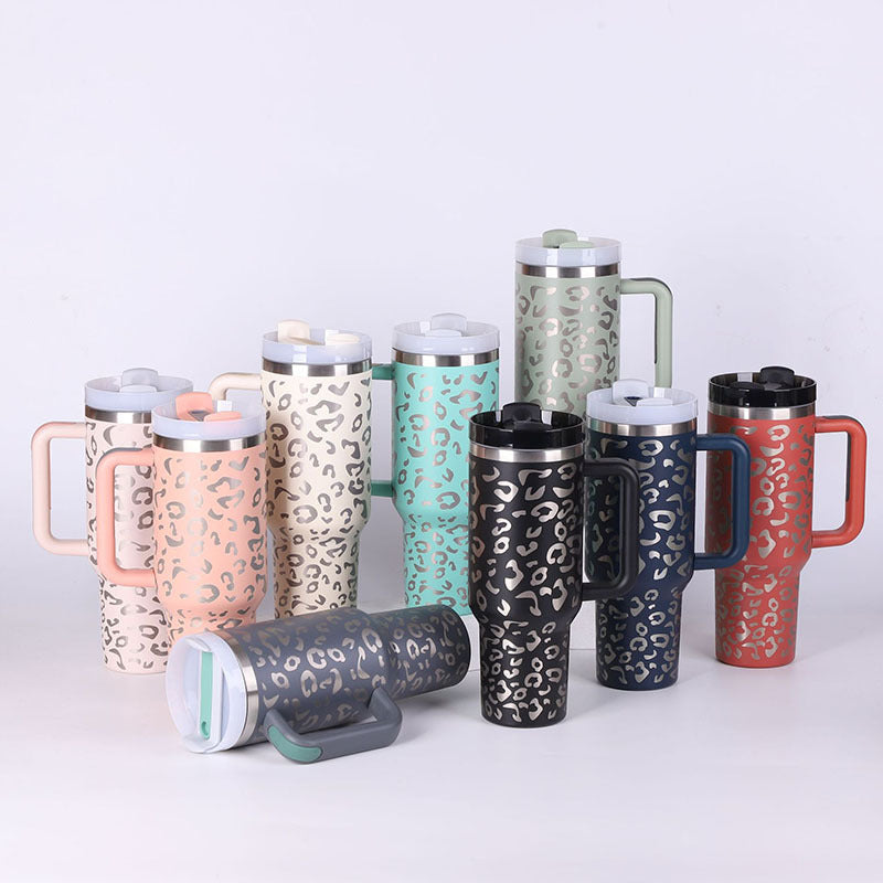 Tasse isolante avec anse et paille | 1200 ML