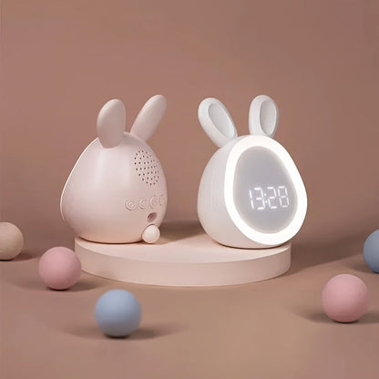 Floroux Réveil Lapin - Avec lumière nocturne et rechargeable par USB
