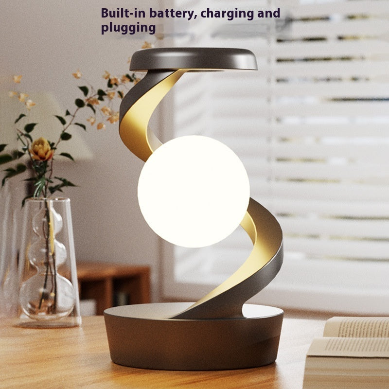 Lampe de lune rotative 2-en-1 avec chargement sans fil