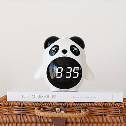 PandaGlow Horloge - Réveil Mignon Rechargeable avec Température