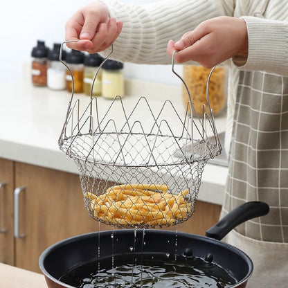 Panier à frire multifonctionnel pliable Multiserve
