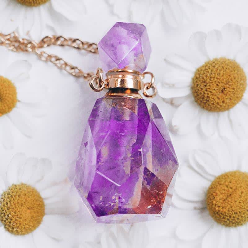 Collier Élégant avec Flacon de Parfum en Cristal - Iris
