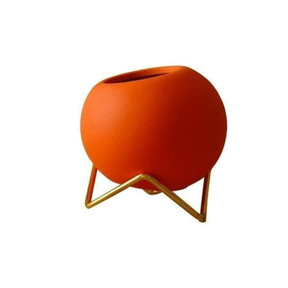 Floroux ceramic plant pot with stand | Colorful flower pots | Modern plant containers for home and office