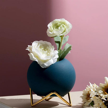Floroux ceramic plant pot with stand | Colorful flower pots | Modern plant containers for home and office