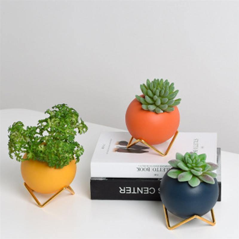 Floroux ceramic plant pot with stand | Colorful flower pots | Modern plant containers for home and office