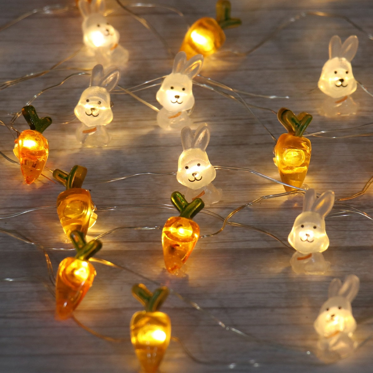 Lapin de Pâques blanc Lumières décoratives imperméables