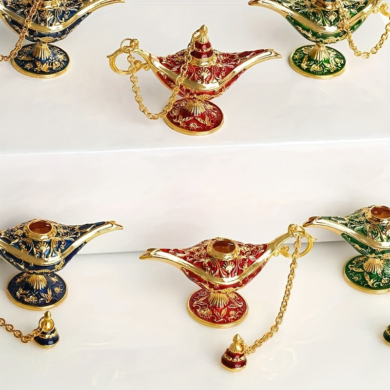 AladdinWish Lamp – Vintage Éclairage à Huile en Métal