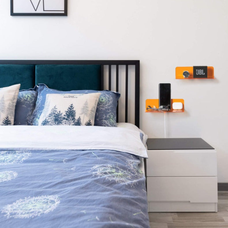 Étagère murale flottante en acrylique néon