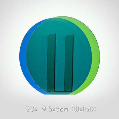 Colored acrylic vase Floroux with geometric design | Elegant flower vase | Modern and timeless