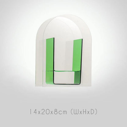 Colored acrylic vase Floroux with geometric design | Elegant flower vase | Modern and timeless