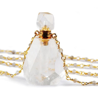 Collier Élégant avec Flacon de Parfum en Cristal - Iris