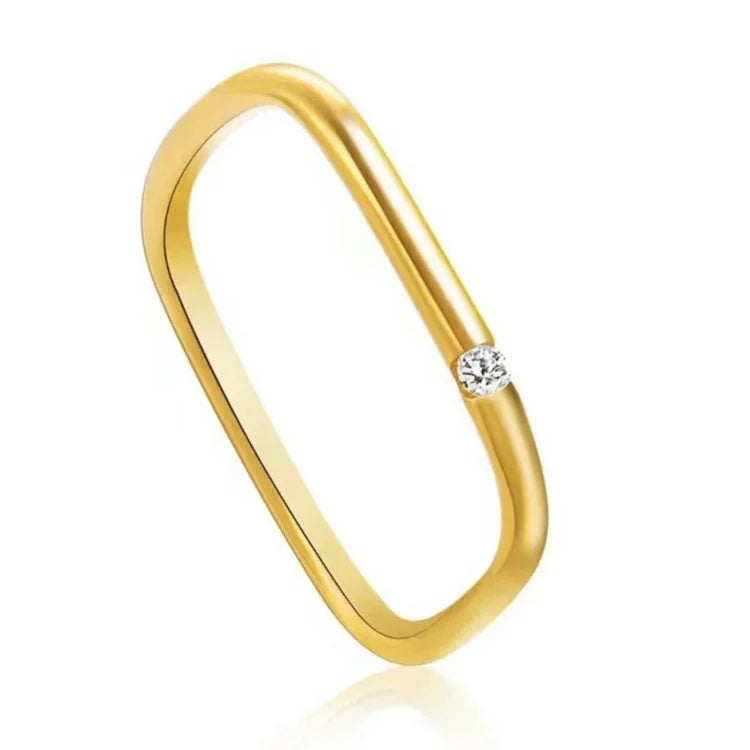 Bague en zirconium minimaliste élégante - Leona