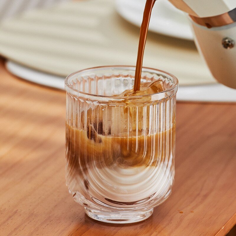 Tasse à café en verre Ice Latte américaine