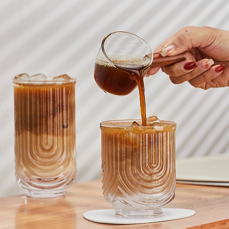 Tasse à café en verre Ice Latte américaine