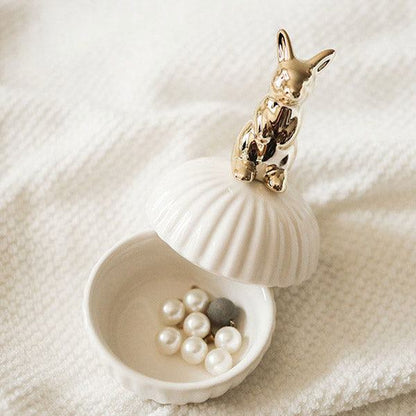 Floroux Figurine Animale Poignée Pot de Rangement pour Bijoux