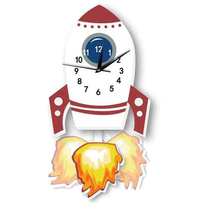 Horloge pendulaire pour enfants avec des motifs d'animaux | Décoration mignonne pour chambre d'enfant