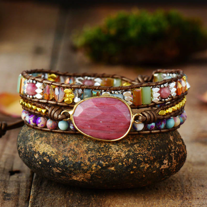Enchanting Winnie Wrap Bracelet with Unique Gemstones | A Magical Jewelry for Your Style