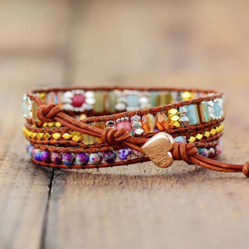 Enchanting Winnie Wrap Bracelet with Unique Gemstones | A Magical Jewelry for Your Style