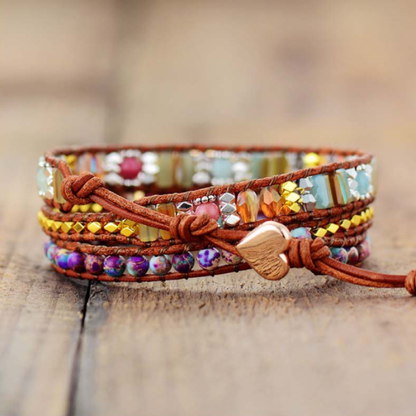 Enchanting Winnie Wrap Bracelet with Unique Gemstones | A Magical Jewelry for Your Style