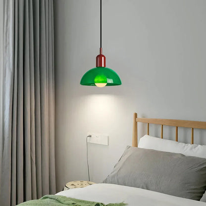 LumièreÉlégante - Lampe Suspendue en Verre Coloré