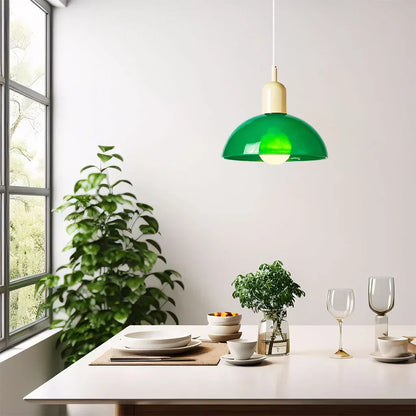 LumièreÉlégante - Lampe Suspendue en Verre Coloré