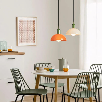 LumièreÉlégante - Lampe Suspendue en Verre Coloré
