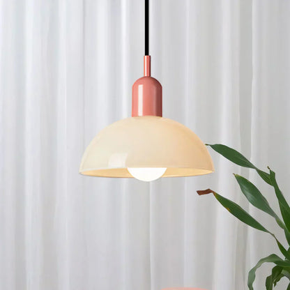 LumièreÉlégante - Lampe Suspendue en Verre Coloré